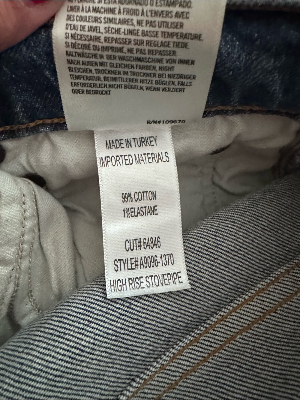 AGOLDE High Rise Stovepipe Jeans – Dark Wash | Size 28 | Los Angeles - Picture 5 of 5